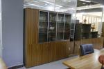 Elegant Office Furniture File Cabinets Shine Finishing Panel Wood Style