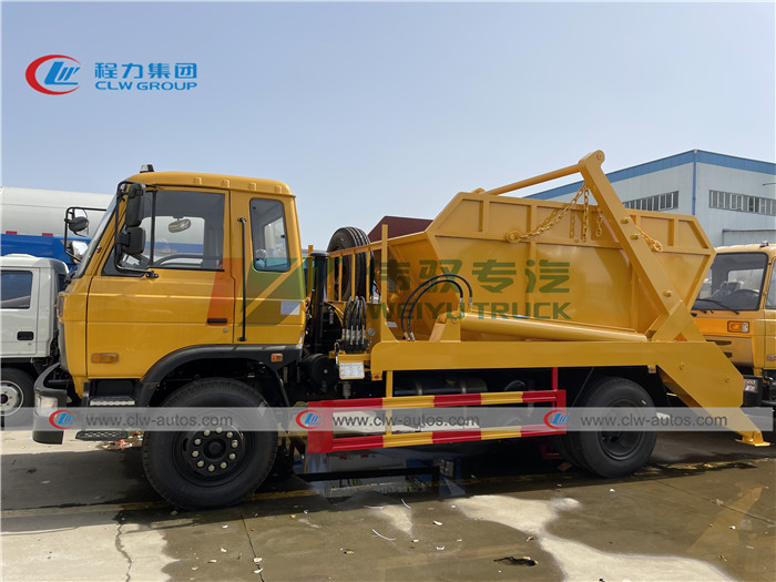 10 Ton 4x2 Pull Arm Skip Loader Garbage Truck With Cummins Engine
