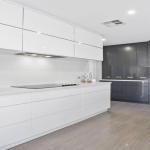 Customized Veneer Color High Glossy Smart Wooden Kitchen Cabinets for Kitchen