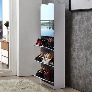 Quality 5-Flip drawers mirror shoe cabinet large storage shoe organizer for entryway wholesale