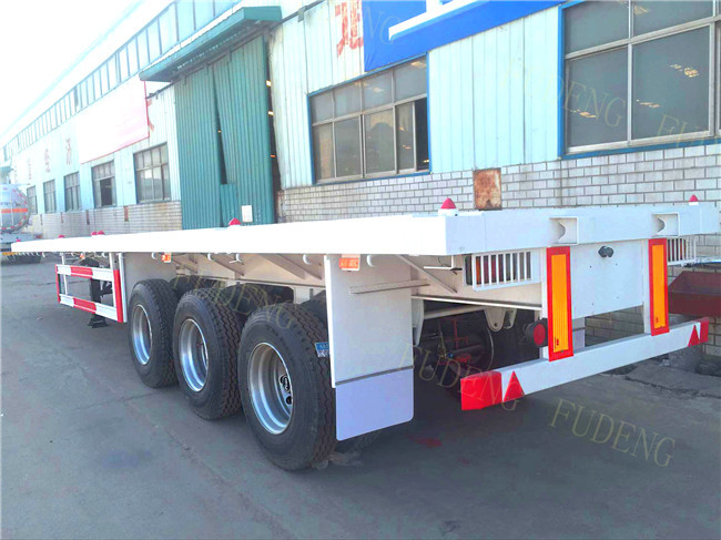 20-40ft used container chassis, 60Tons flatbed container semi trailer