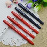 Gel pen,Promotional gel-ink pen with cap,black rubber gel-ink pen,