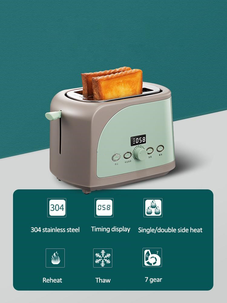 6 Gear 220V Stainless Steel Electric Toaster Automatic Bread Oven Home Breakfast Machine toaster