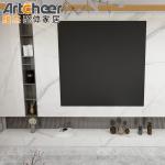 Wooden Wall Mounted TV Stand in High Gloss Finish for Modern Living Room Storage