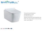 Western style smart wall mounted WC intelligent toilet P-trap 180mm