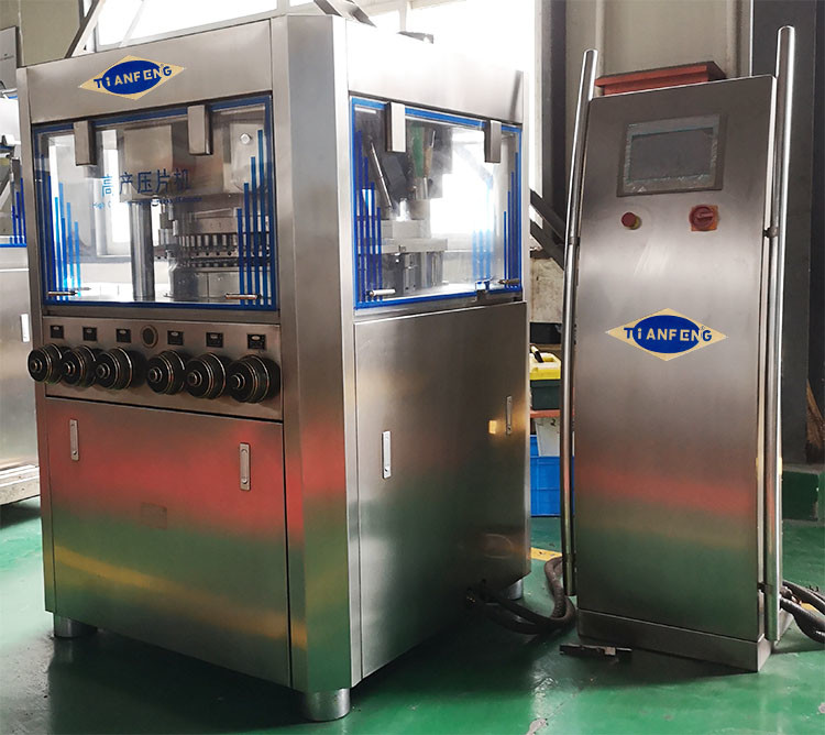 ZPYG51 ZPYG55 180000 Pcs/H 20KN Salt cube Pre Pressure Rotary Pill Press