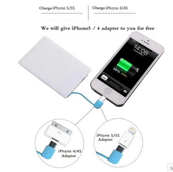Energy saving Lipstick Power Bank credit card 2600mAh Universal