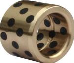 Brass Plus Graphite Bushings , Yellow Black Self Lubricating Bearing