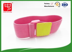 Quality Wide 50mm Pink Elastic Unnapped Reflective Straps With Cinch wholesale