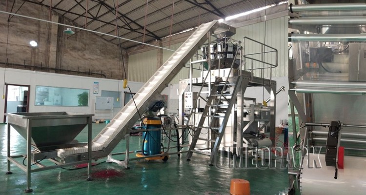 Automatic grocery weight packing line machine
