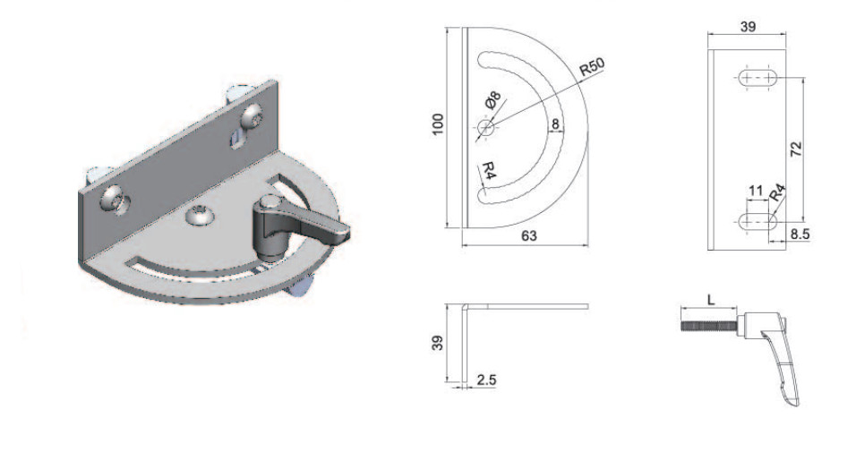 MV-FPC-40 Adjustable Aluminium Extrusion Connectors
