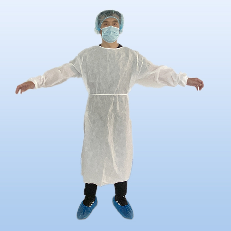 Non Woven Pp Pe Coated Yellow Disposable Surgical Gown For Doctors