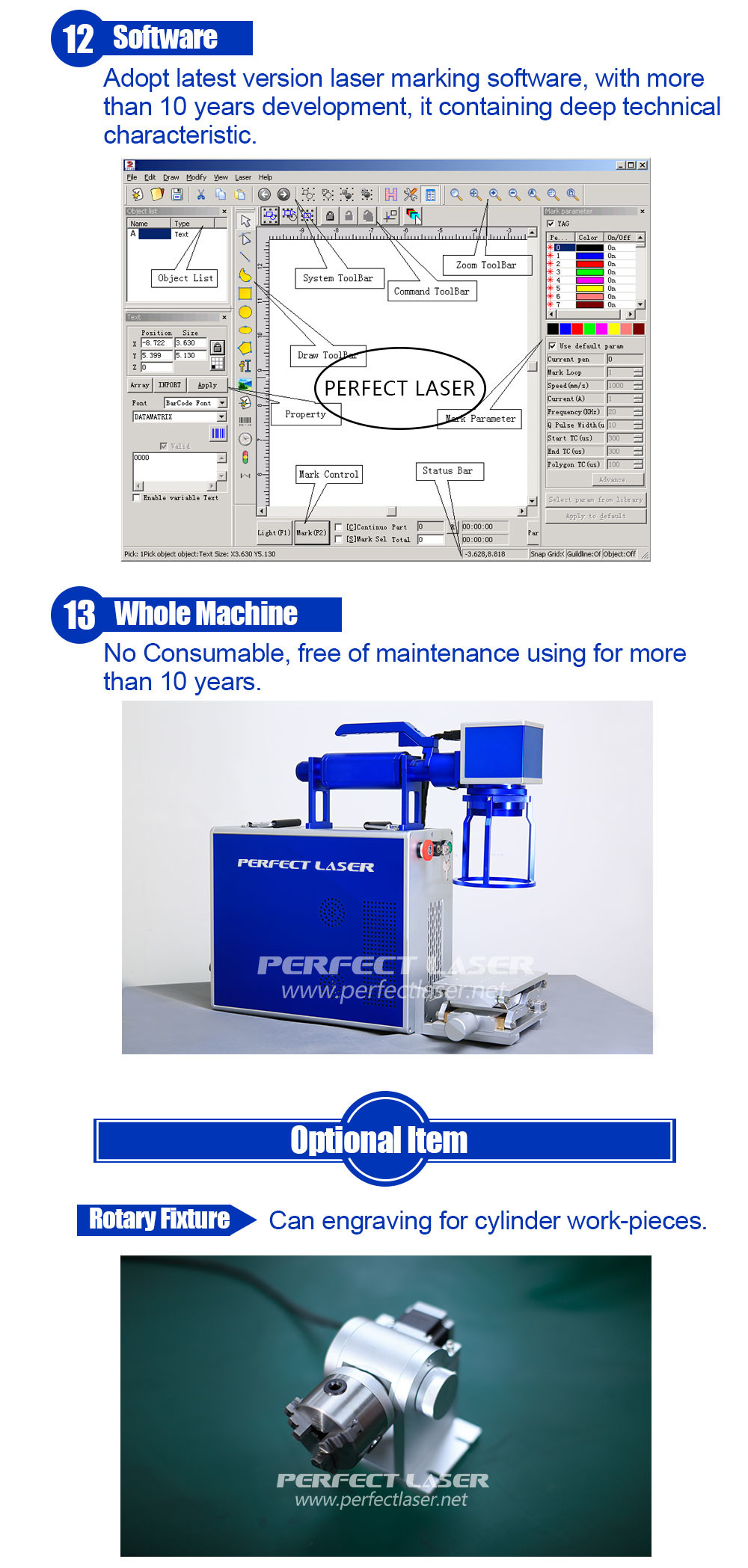 8000mm/s Portable Laser Etching Machine 50W Handheld Random Polarization