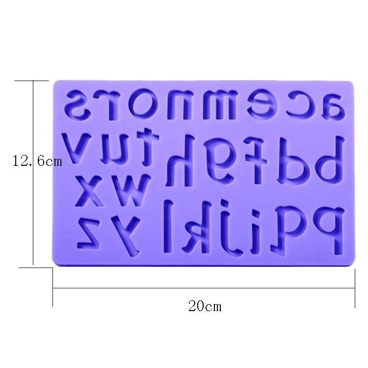 Fondant Silicone Letter Mold DIY Handmade Alphabet Moulds For Cake Decorating