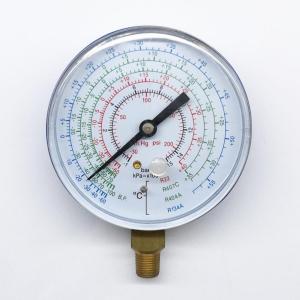 Quality 80mm Blue Refrigeration Pressure Gauge 200 Psi Brass Connection Air Conditioner Manometer wholesale