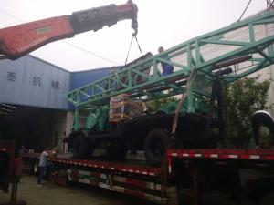 Quality Eight - Tyres Trailer Chassis Farm Water Well Drilling Rig With Tricon Bit wholesale