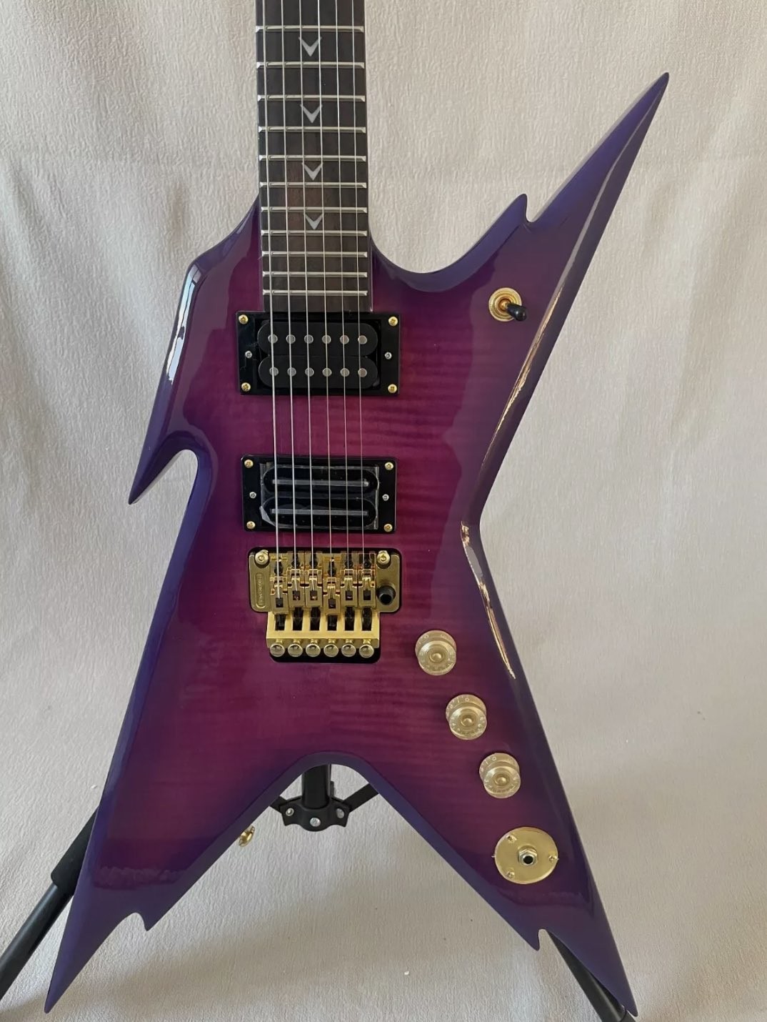 Custom Dean Dime Razorback DCR Black Tooth Limited Electric Guitar