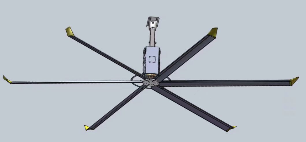 3m (10FT) Hvls Industrial Indoorr Exhaust Ceiling Fan with Pmsm Motor