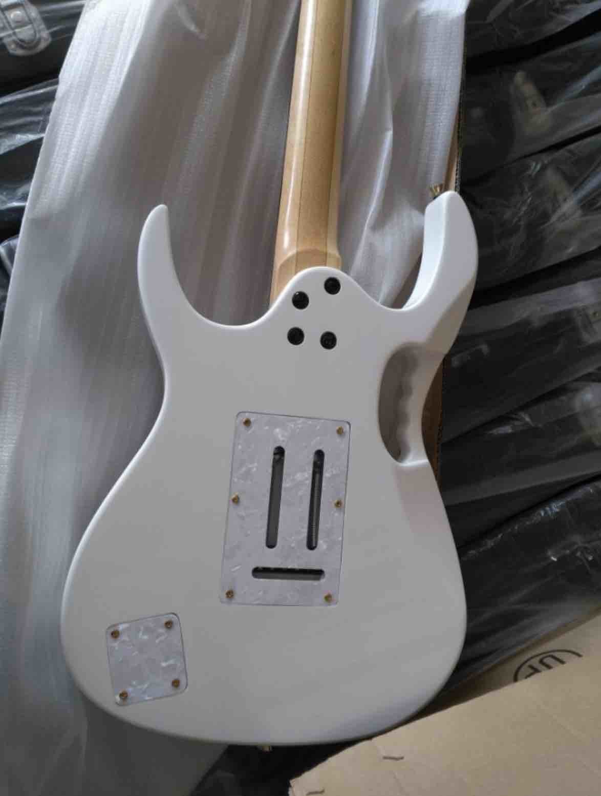 Custom Snow white electric guitar vine fretboard inlays 21 to 24 frets deep scalloped Guitar free shipping gold hardware
