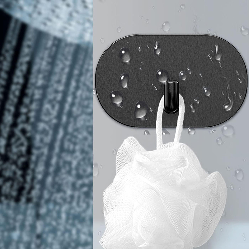Rust-Proof Adhesive Hooks Heavy Duty Stick On Wall Hooks Stainless Steel Kitchen Bathroom Hooks
