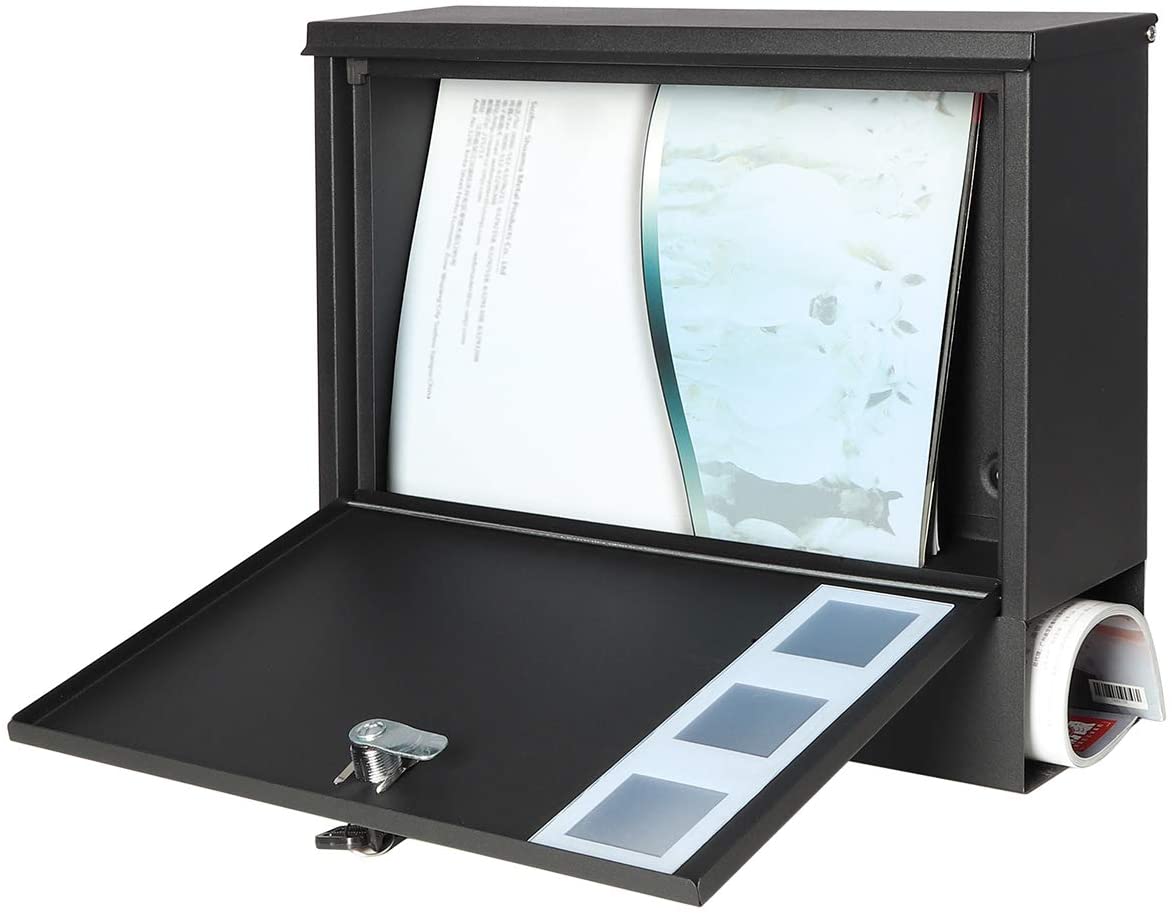 Wall Mounted Locking Mailbox with Electrostatic Powder Coating and Customizable Color
