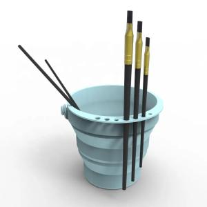 Quality Leakproof Silicone Paintbrush Bucket , Harmless Silicone Pen Wash Folding Bucket wholesale