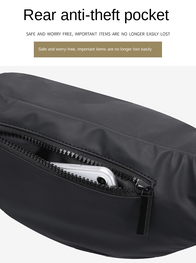 Customized Logo Multi Function Waterproof Waist Bag Against Theft