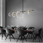 Postmodern LED Magnetic attraction pendant lamp Novelty living room Ring