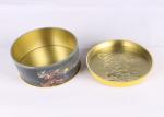 Food Grade Tinplate Material Embossed Oval Metal CMYK Printed Tin Box For Gifts