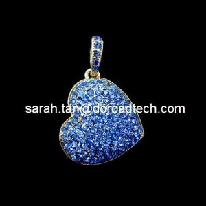 Quality Heart Shaped Pendant Jewelry Customized USB Flash Drives wholesale