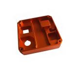 Orange Anodized Aluminum Heatsink Extrusion Profiles Construction Appliance