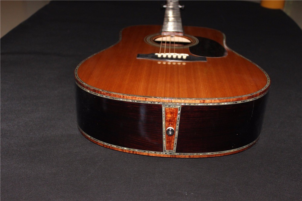 Custom guitar factory Top Quality ALL Solid Spruce Top AAAA Rosewood Back & Sides Acoustic D45 guitar