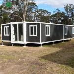Expandable Container House Cabin 3 Bedrooms Fire Protection Insulation