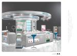 Fashionable Cosmetic Store Furniture Kiosk Customized Non Toxic Material