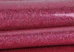 1.38m PVC Shinning Pink Glitter Pvc Fabric Leather With Cloth Bottom