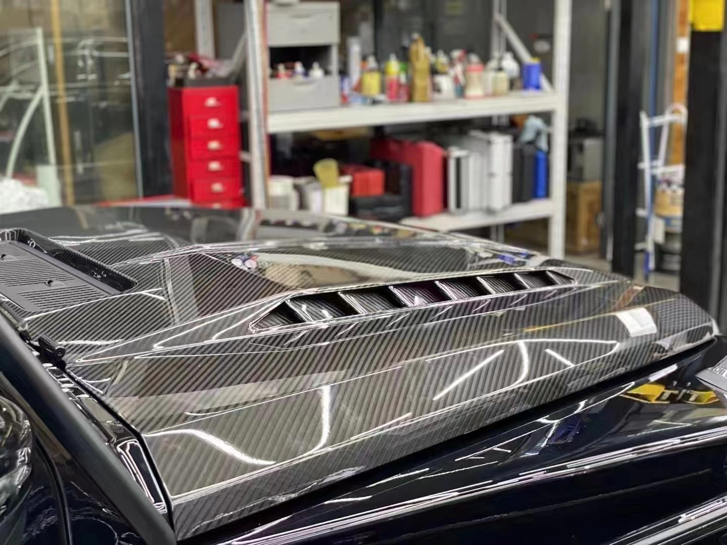 For Benz G-class W464 W463 G500 G550 G63 G350 Carbon Fiber Machine Cover W464 W463 Upgrade Topcar Style Cover