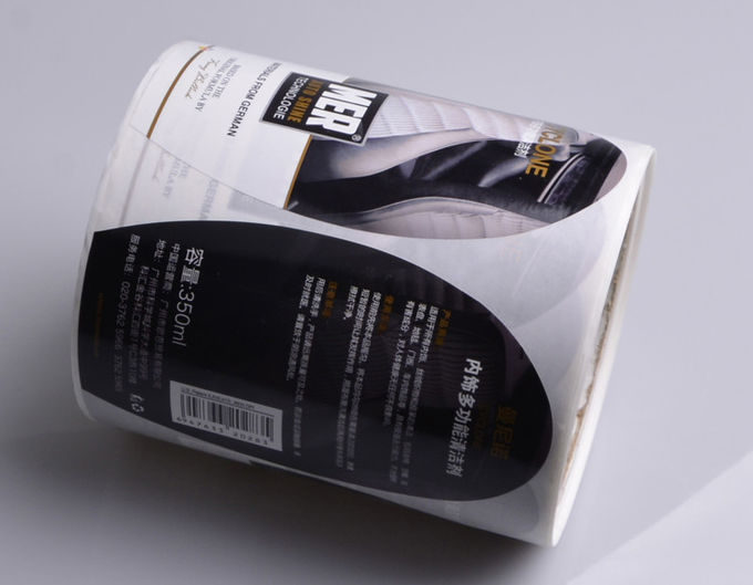 Printing custom glossy lamination waterproof strong self adhesive paper car interior cleaning detergent labels