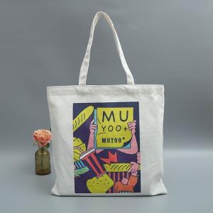 Quality Cotton Reusable Canvas Shopping Bags / Personalized Canvas Tote Bags Washable wholesale