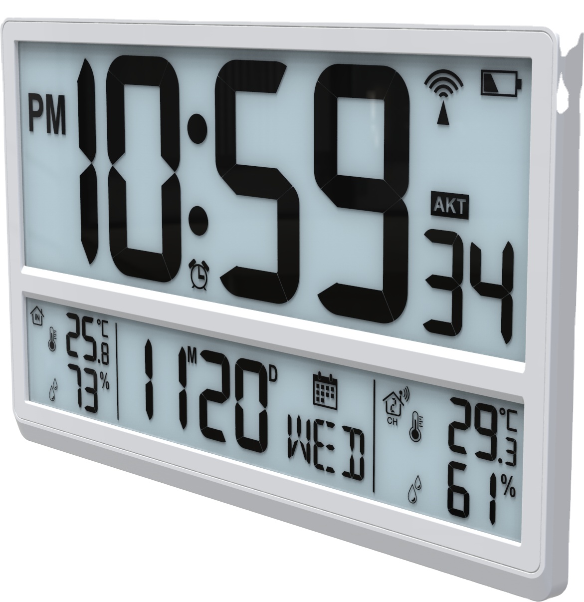 ABS Big Digital Wall Clock Display Digital Bathroom Clock For Indoor Outdoor