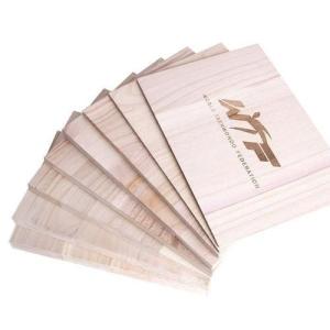Quality Customized Logo 225X300MM Paulownia Breaking Boards For Karate Taekwondo wholesale