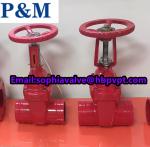 PN16 PN25 grooved end cast iron gate valve
