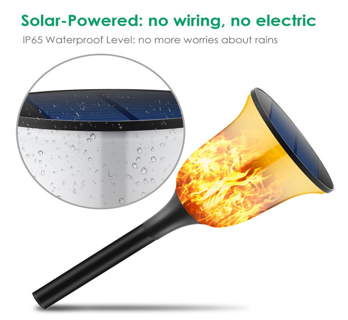 96 Leds Outdoor LED Garden Lights Flame Appearance For Decoration Rainproof