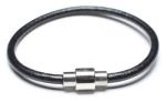 Leather Bracelet, Stainless Steel Clasp