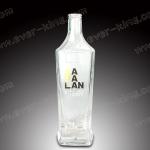 SGS Screen Printing Crystal White Whiskey Glass Bottle