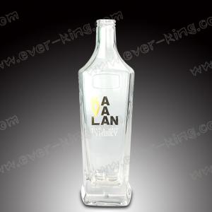 Quality SGS Screen Printing Crystal White Whiskey Glass Bottle wholesale