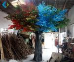 Colorful Fake Ficus Plant For Wedding / Mall Opening Decoration 4m Height
