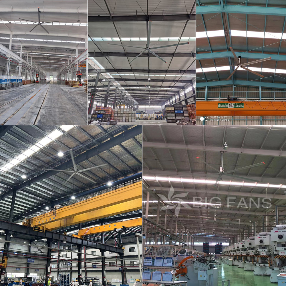 3 Phase 380V 1.5KW 7.3M Affordable HVLS Fan With Control Box