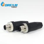 M12 8 Pin Male Assembly Cable Plug, 180° Straight Male Assemble Type Plug