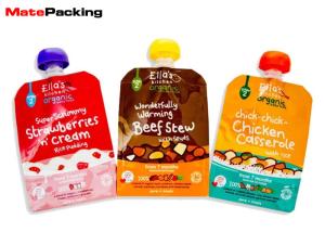 Quality BPA Free Liquid Spout Bag , Custom Print Stand Up Spout Baby Food Pouches wholesale