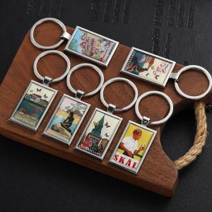 Quality Resin Epoxy Photo Metal Keychain Ring Holder OEM ODM Acceptable wholesale